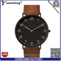 Yxl-747 Leather Wrist Watch for Wholesale Top Selling Fashion Welcome Genuine Leather Watch for Man and Woman